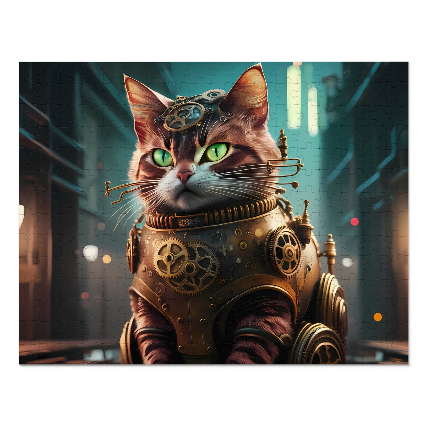 Jeff the Steampunk Cat - Jigsaw Puzzle (30, 110, 252, 500,1000-Piece)