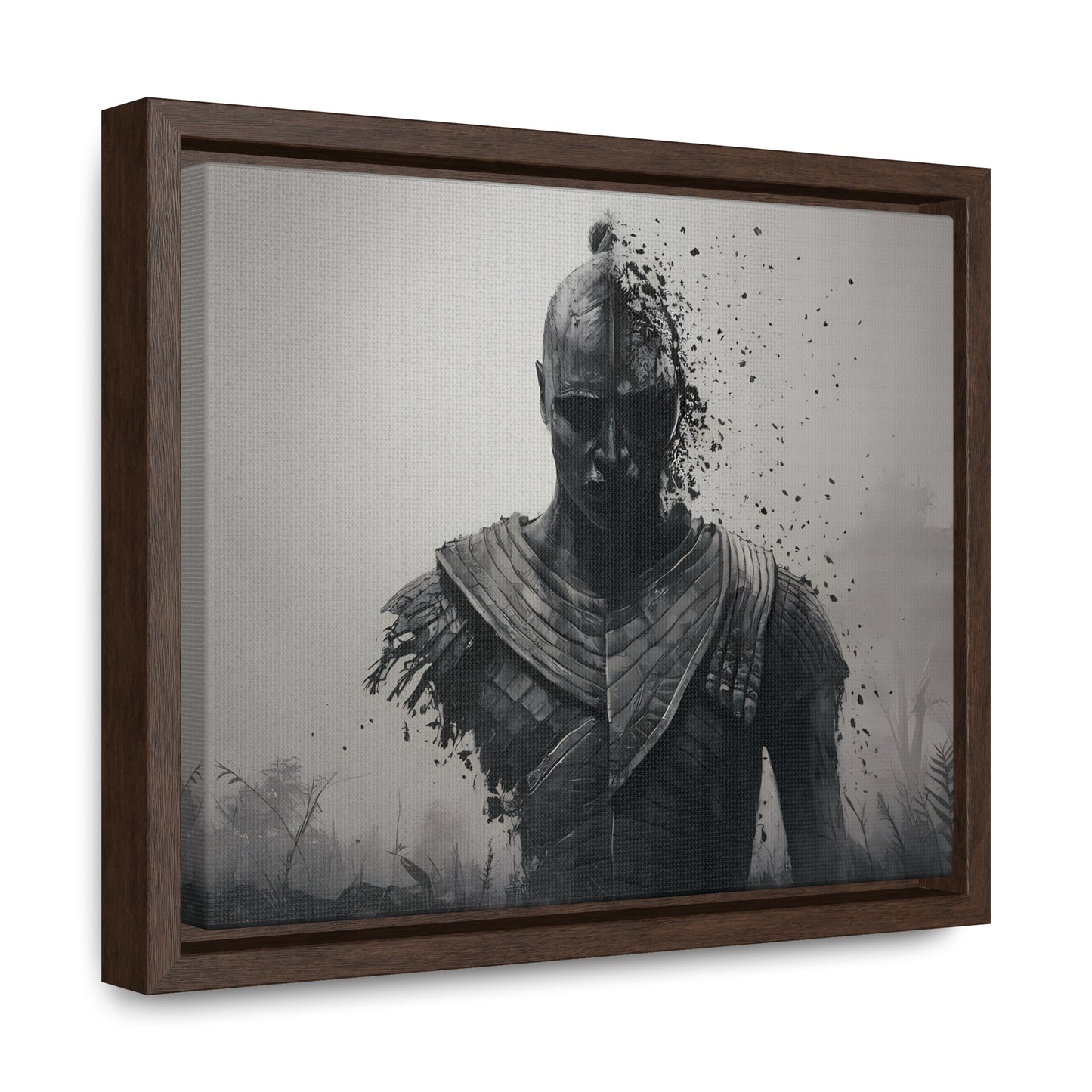 "Fragmented Warrior" - Gallery Canvas Wraps, Horizontal Frame