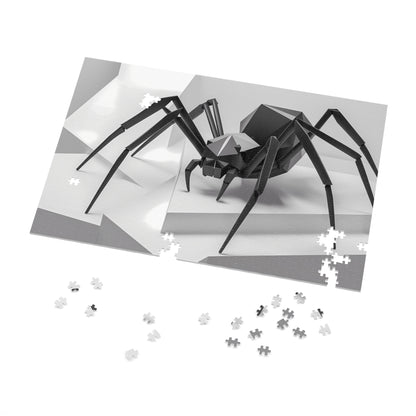 Geometric Arachnid in a Monochrome Maze - Jigsaw Puzzle (30, 110, 252, 500,1000-Piece)