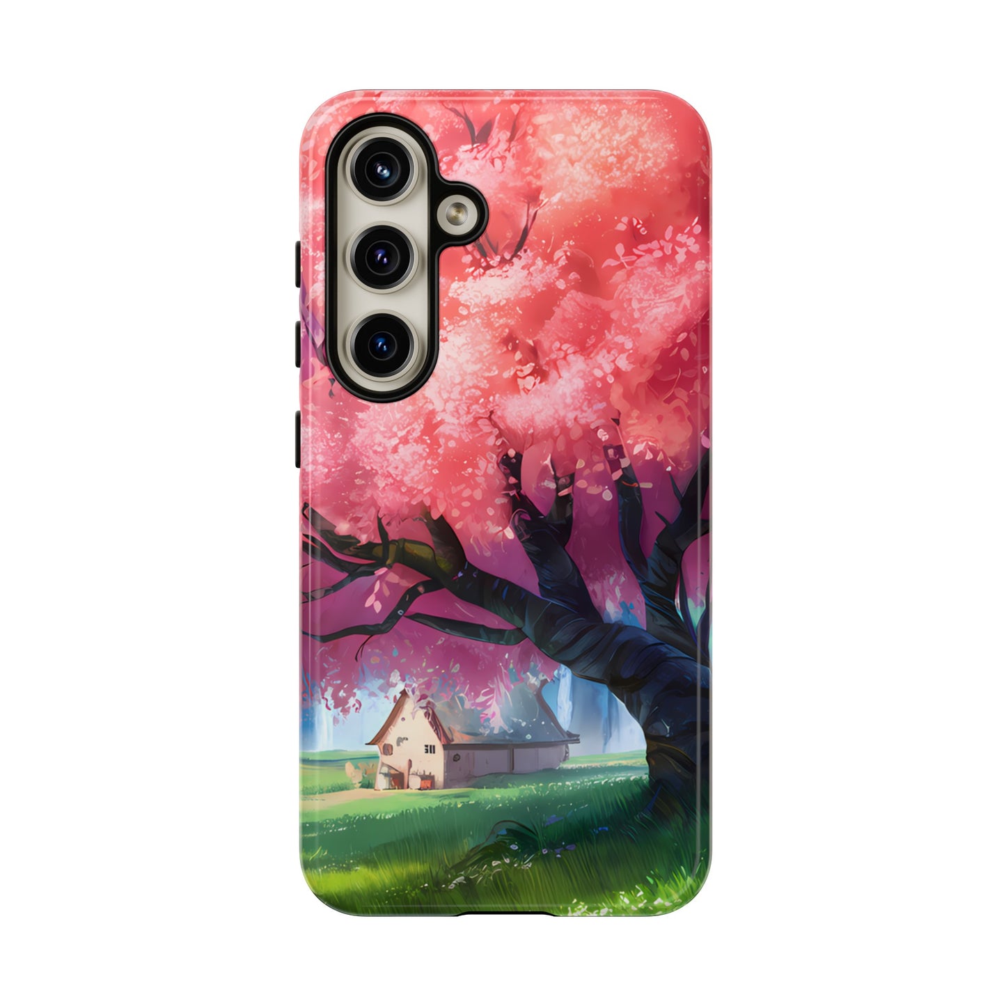 Idyllic Cherry Blossom and a Hut - Smartphone Tough Cases