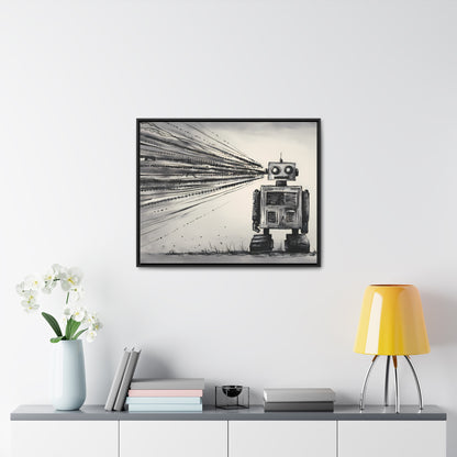 Echoes of the Machine Mind - Gallery Canvas Wraps, Horizontal Frame