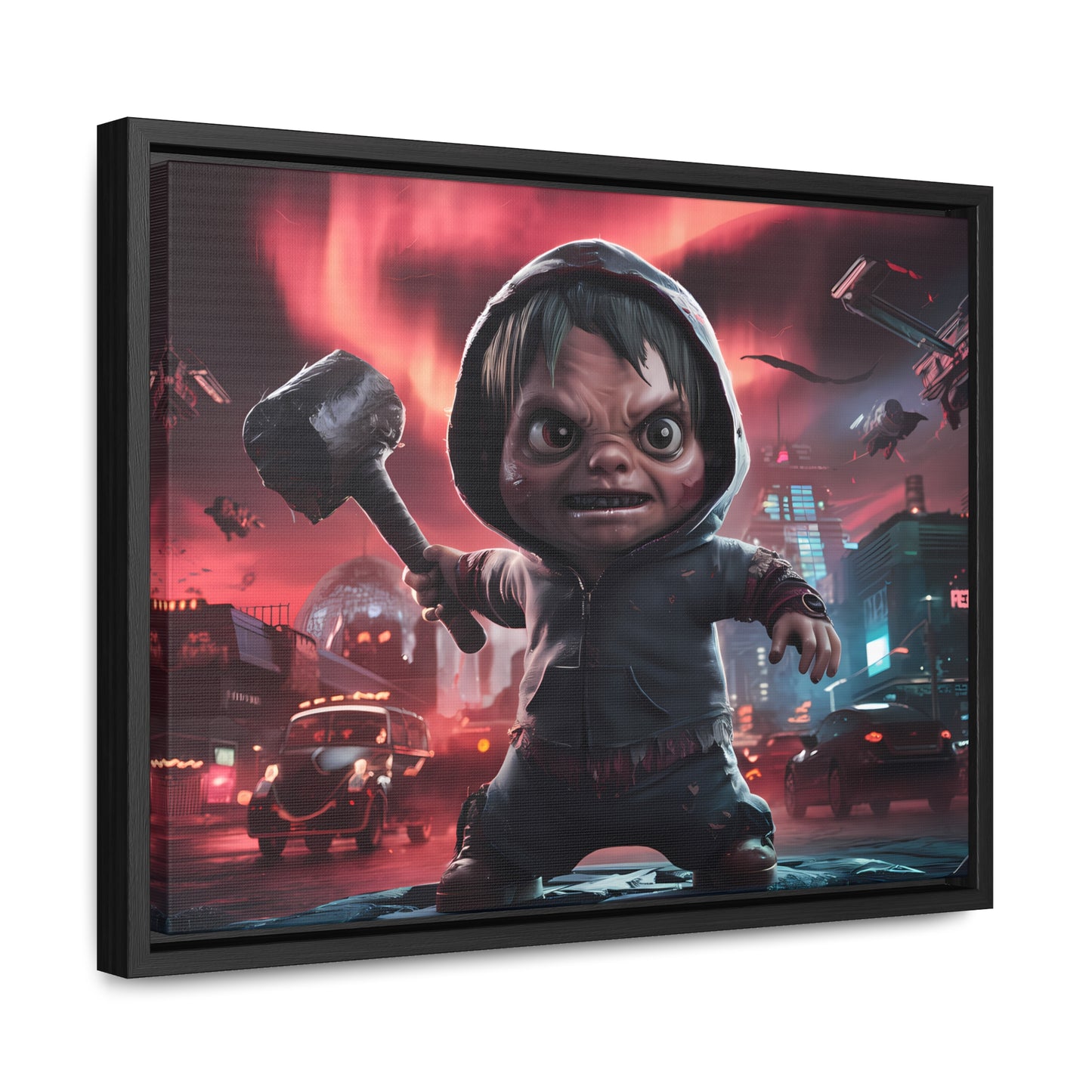 "Revenge of the Tiny Titan" - Gallery Canvas Wraps, Horizontal Frame