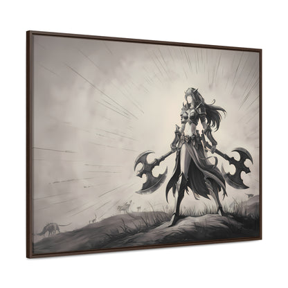 Warrior of the Twilight Plains - Gallery Canvas Wraps, Horizontal Frame