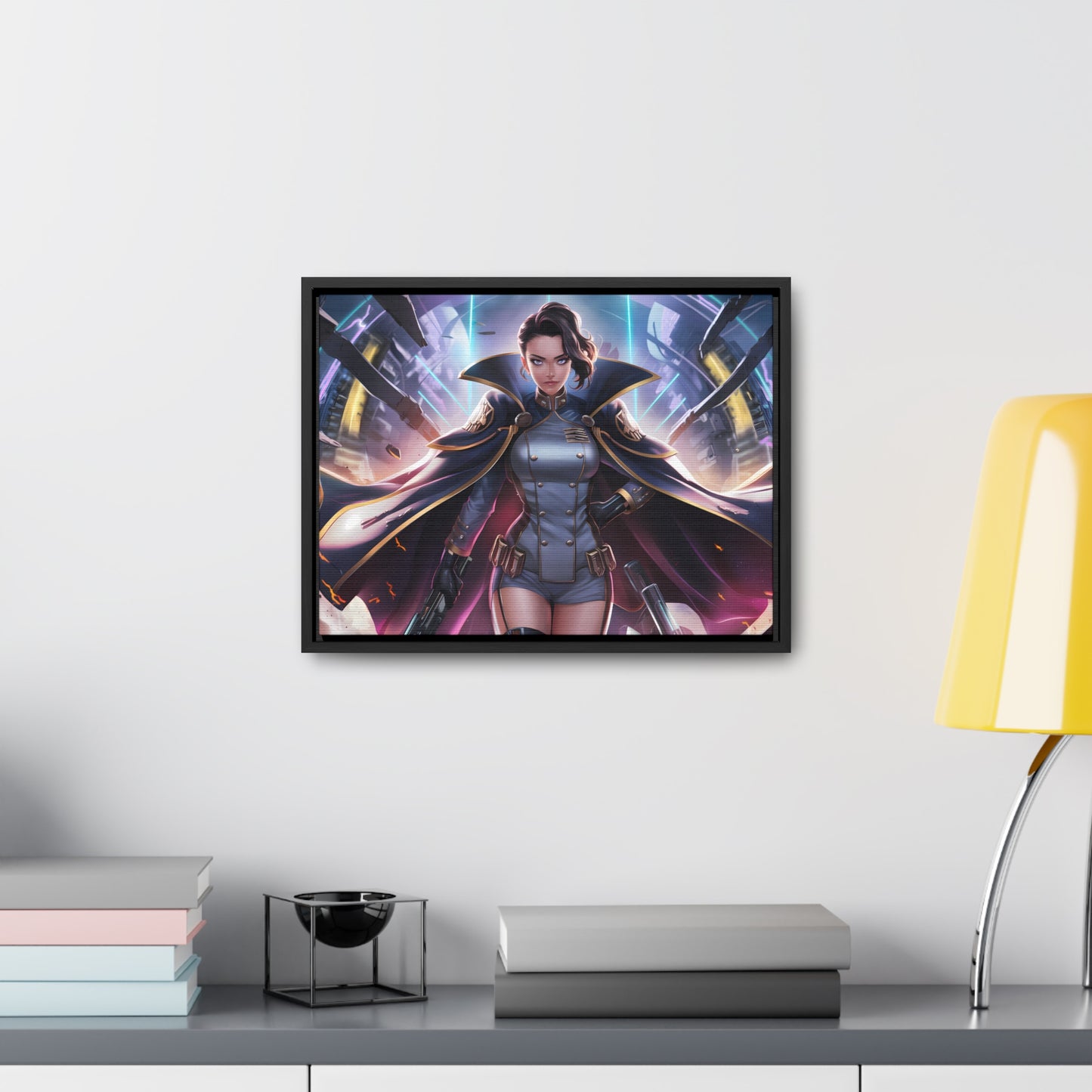 Commander of the Neon Storm - Gallery Canvas Wraps, Horizontal Frame