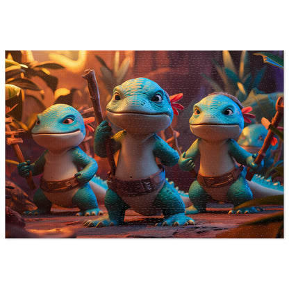 Lizard Warriors Unite - Jigsaw Puzzle (30, 110, 252, 500,1000-Piece)