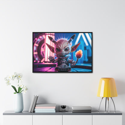 Neon Punk Guardian - Gallery Canvas Wraps, Horizontal Frame