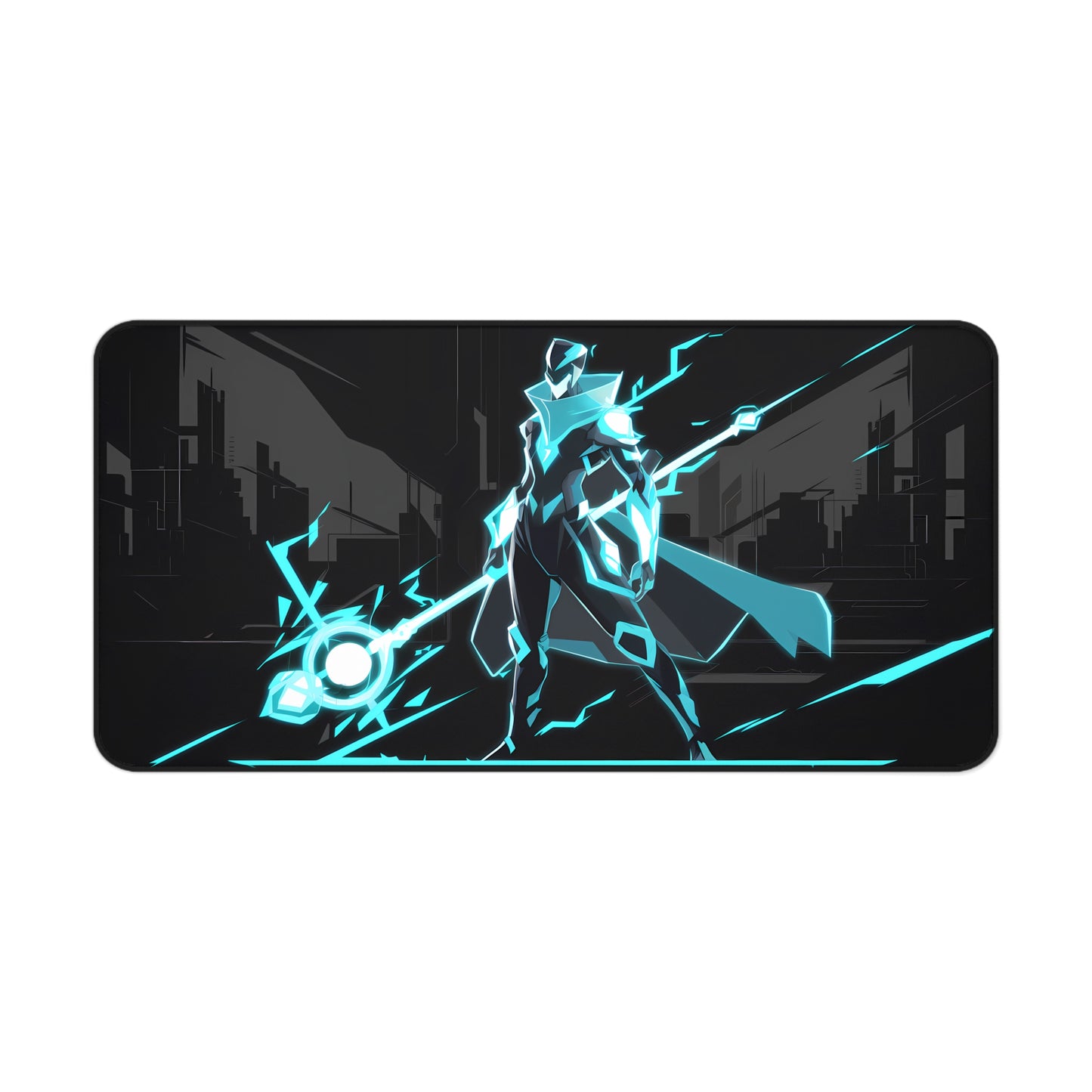 Neon Sentinel - Desk Mat