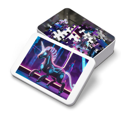 Neon Cyber Unicorn - Jigsaw Puzzle (30, 110, 252, 500,1000-Piece)