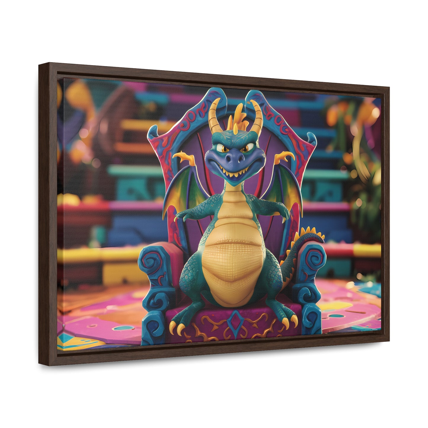 Dragon King on His Throne - Gallery Canvas Wraps, Horizontal Frame