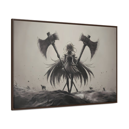 "Abyssal Valkyrie" - Gallery Canvas Wraps, Horizontal Frame