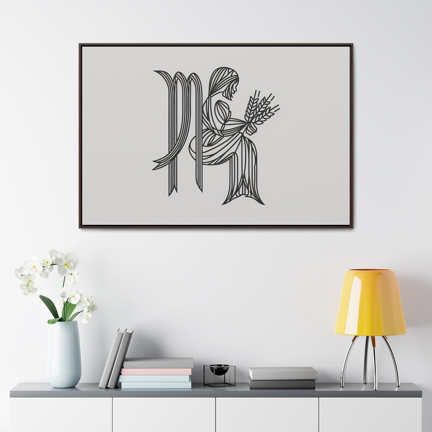 Virgo Lines - Gallery Canvas Wraps, Horizontal Frame