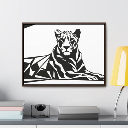 Majestic Geometric Tiger - Gallery Canvas Wraps, Horizontal Frame