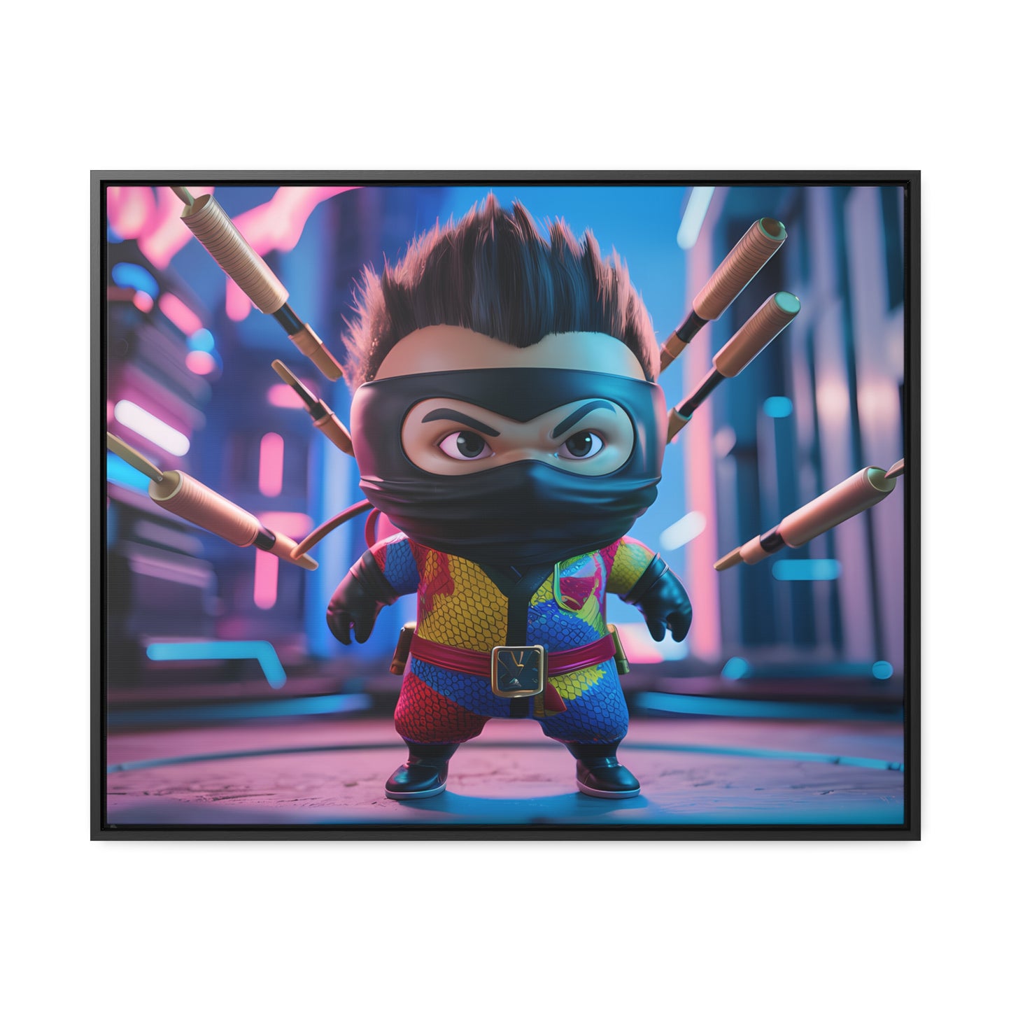 Ninja Toy Showdown - Gallery Canvas Wraps, Horizontal Frame