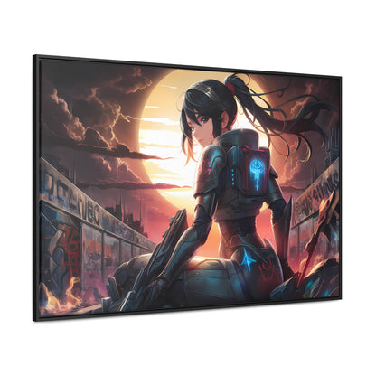 "Sunset Sentinel" - Gallery Canvas Wraps, Horizontal Frame