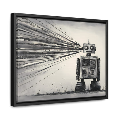 Echoes of the Machine Mind - Gallery Canvas Wraps, Horizontal Frame