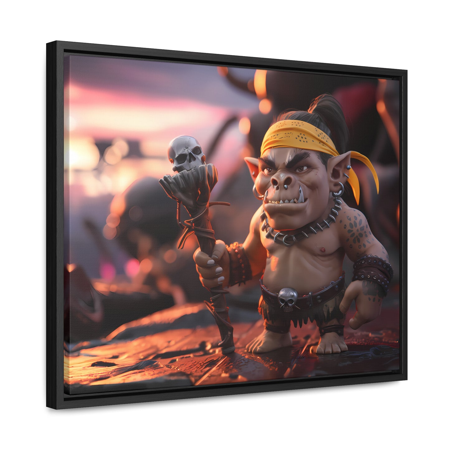 Goblin Warlord at Sunset - Gallery Canvas Wraps, Horizontal Frame