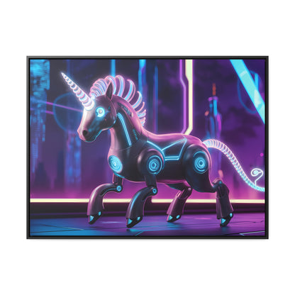 Cybernetic Unicorn - Gallery Canvas Wraps, Horizontal Frame