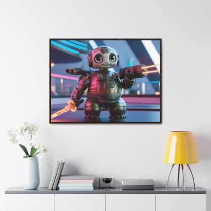 Galactic Guardian Bot - Gallery Canvas Wraps, Horizontal Frame