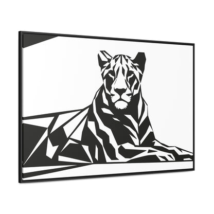 Majestic Geometric Tiger - Gallery Canvas Wraps, Horizontal Frame