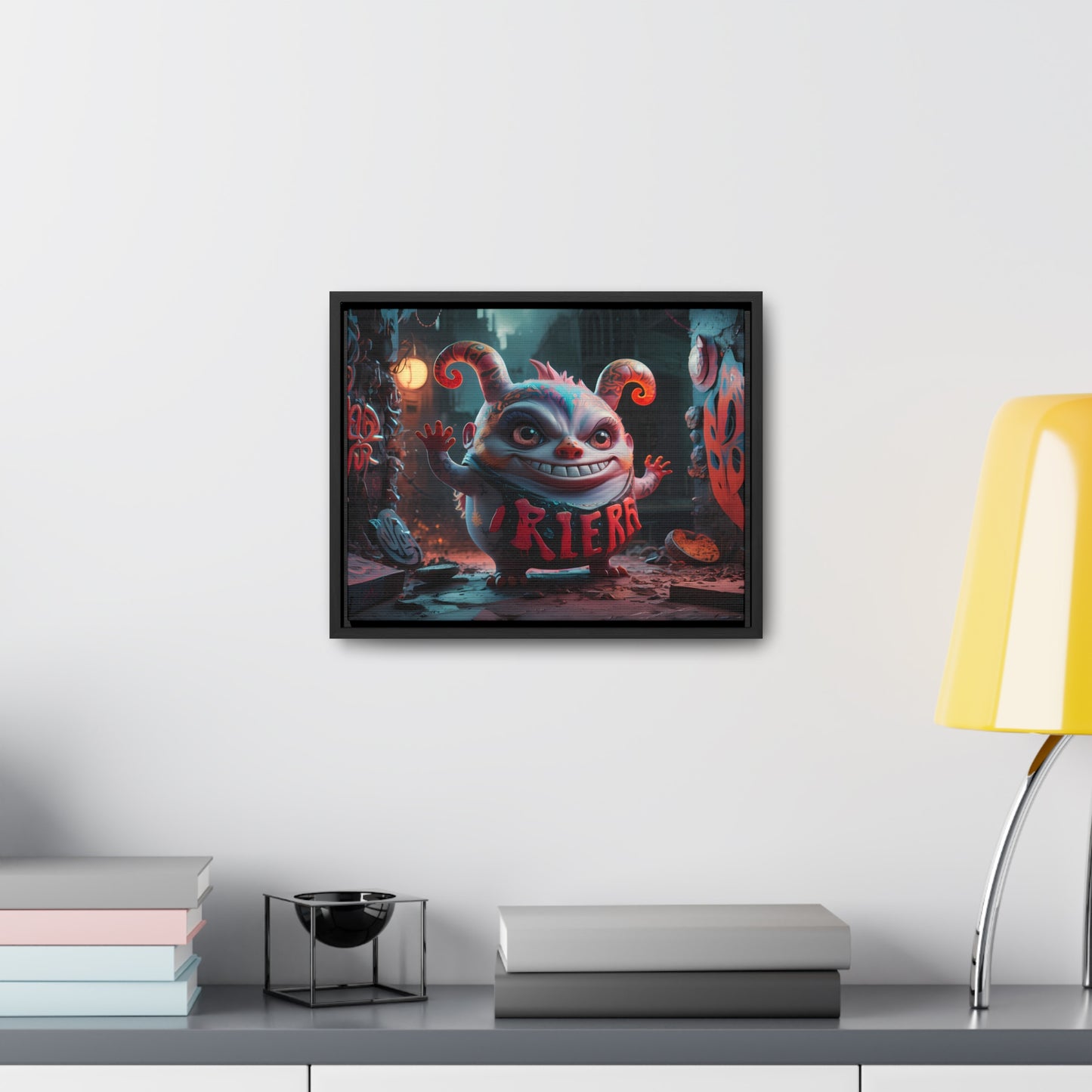 Midnight Mischief in the Alley - Gallery Canvas Wraps, Horizontal Frame