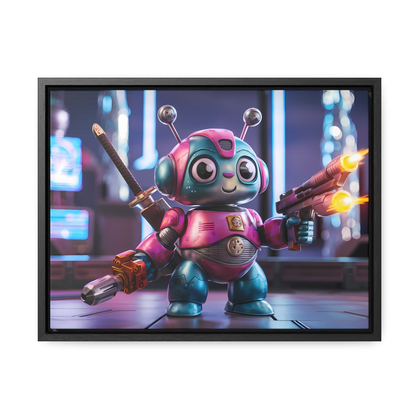 Robo-Samurai Defender - Gallery Canvas Wraps, Horizontal Frame