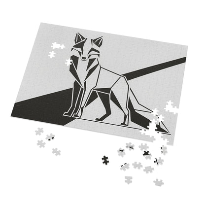 Geometric Fox in Monochrome - Jigsaw Puzzle (30, 110, 252, 500,1000-Piece)