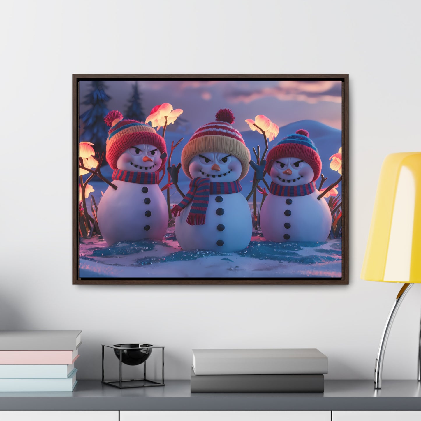 Frosty Troublemakers - Gallery Canvas Wraps, Horizontal Frame