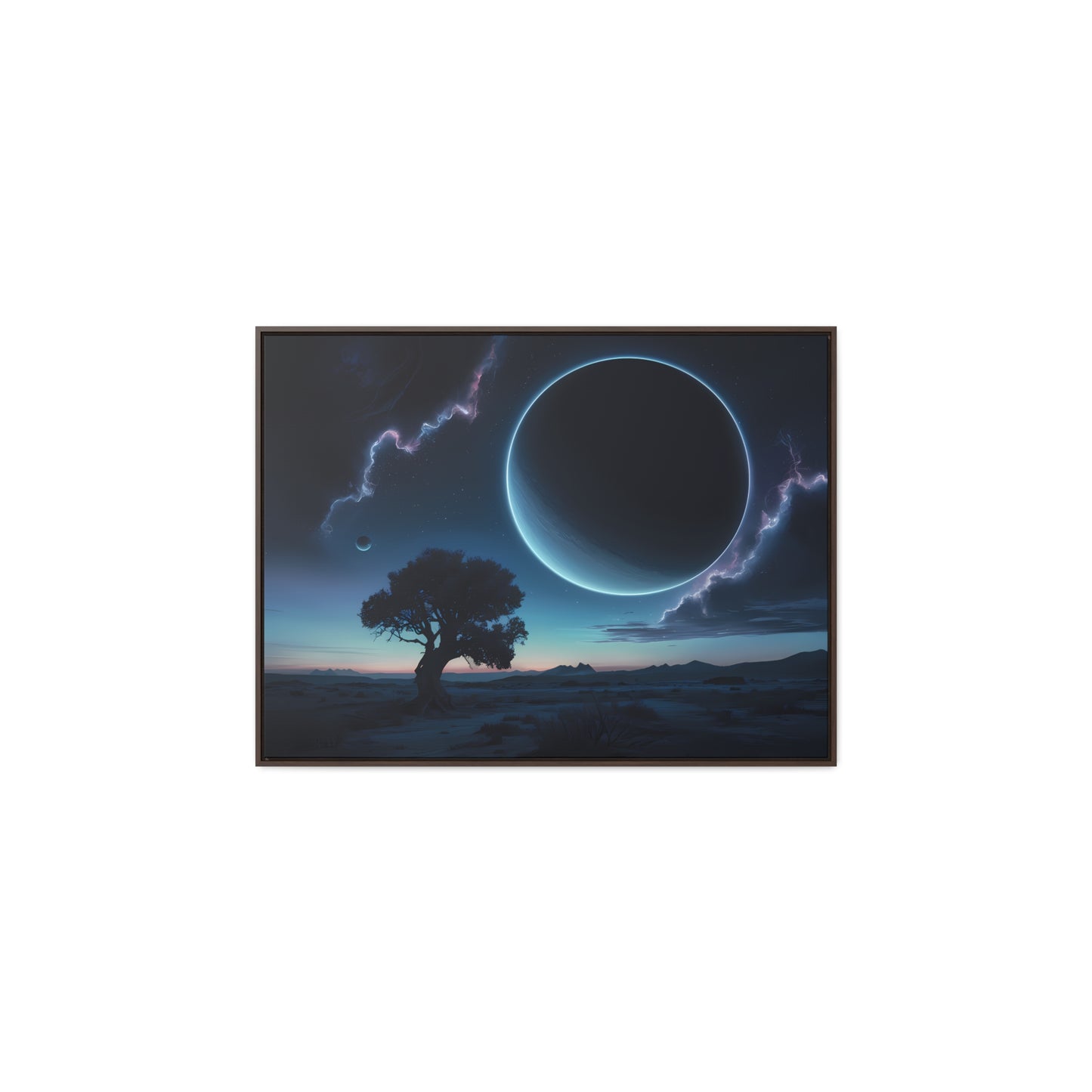 Eclipse of the Silent Horizon - Gallery Canvas Wraps, Horizontal Frame