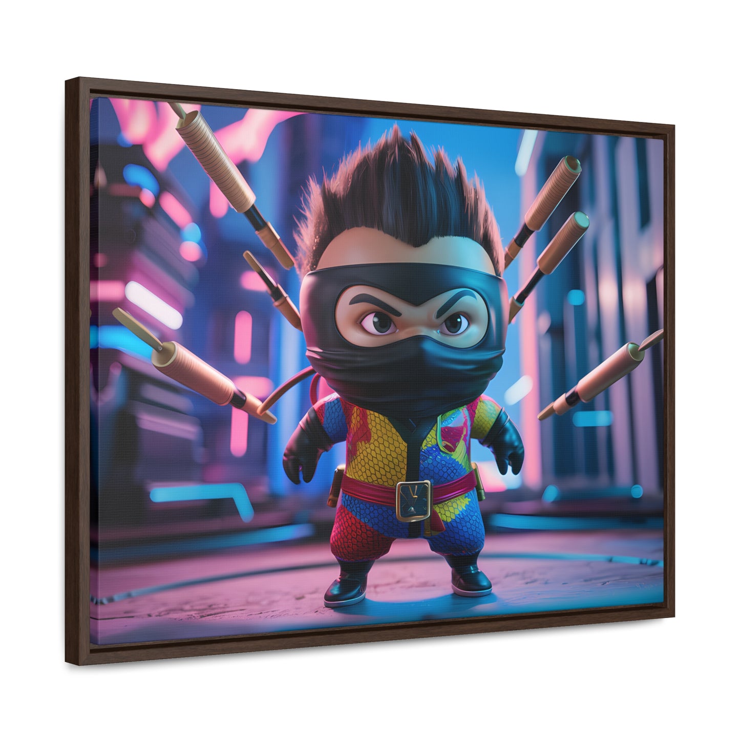 Ninja Toy Showdown - Gallery Canvas Wraps, Horizontal Frame