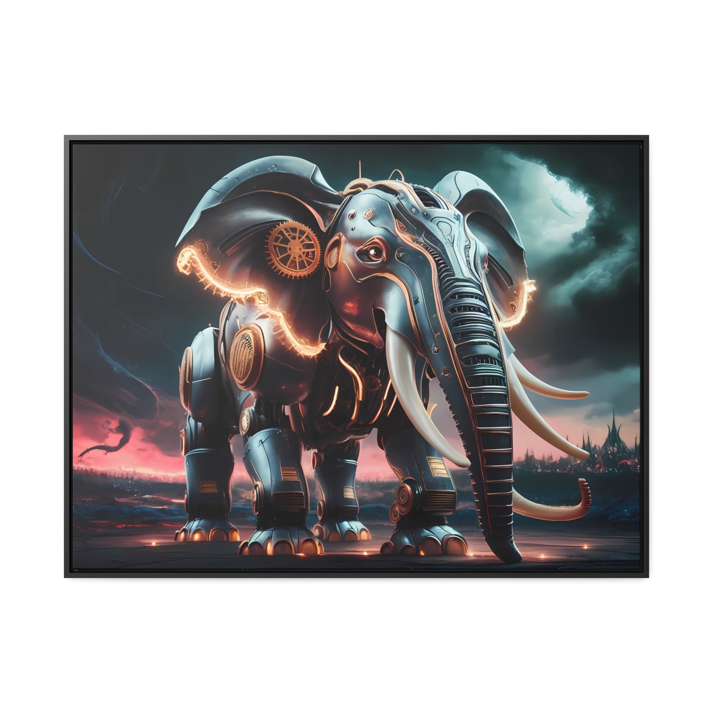 "Clockwork Titan" - Gallery Canvas Wraps, Horizontal Frame