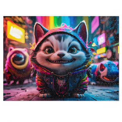 Neon Alley Cat Caper - Jigsaw Puzzle (30, 110, 252, 500,1000-Piece)