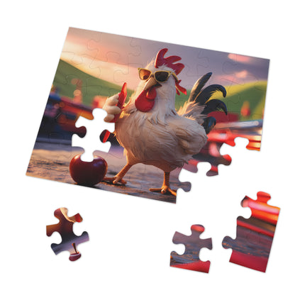 Cool Rooster's Apple Adventure - Jigsaw Puzzle (30, 110, 252, 500,1000-Piece)