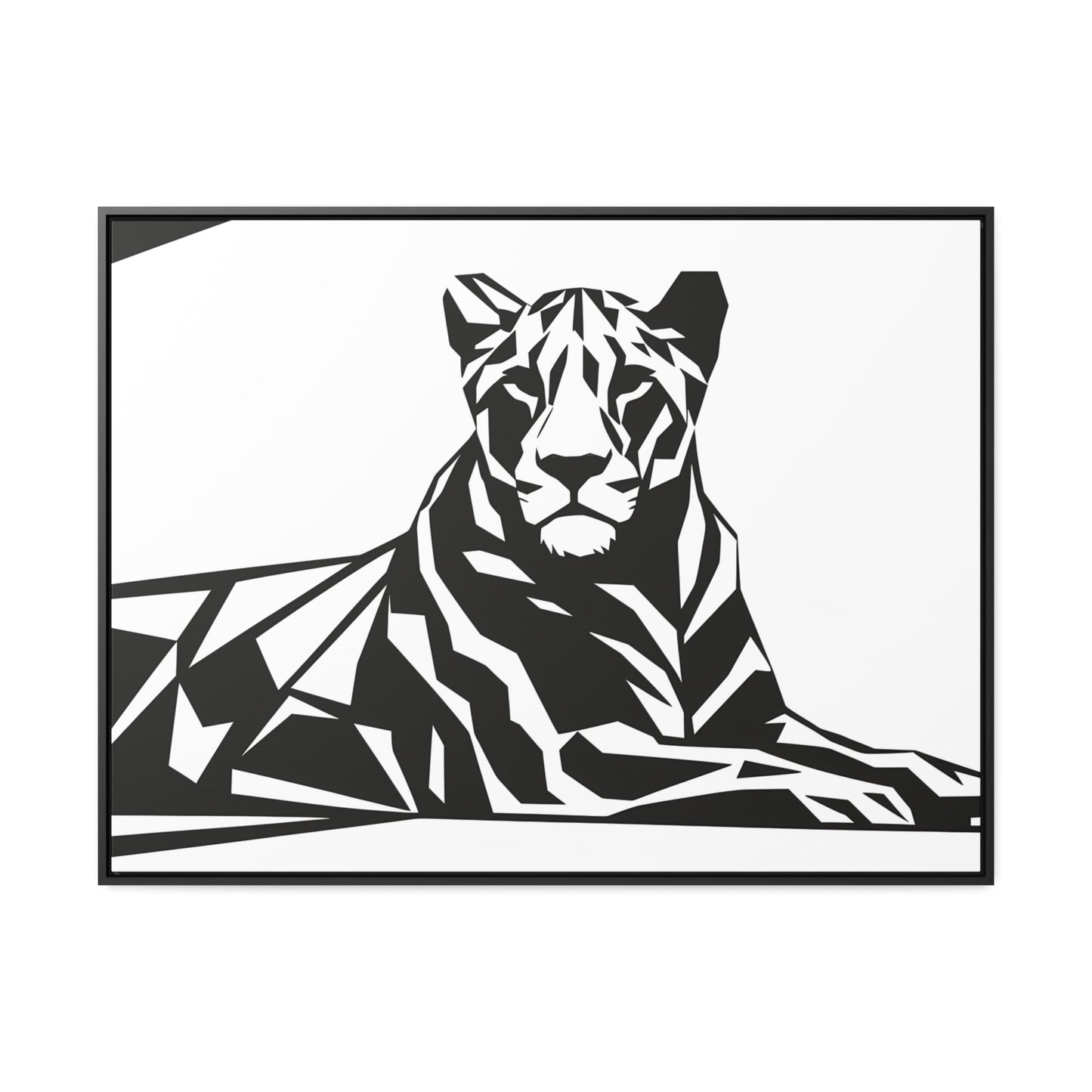 Majestic Geometric Tiger - Gallery Canvas Wraps, Horizontal Frame