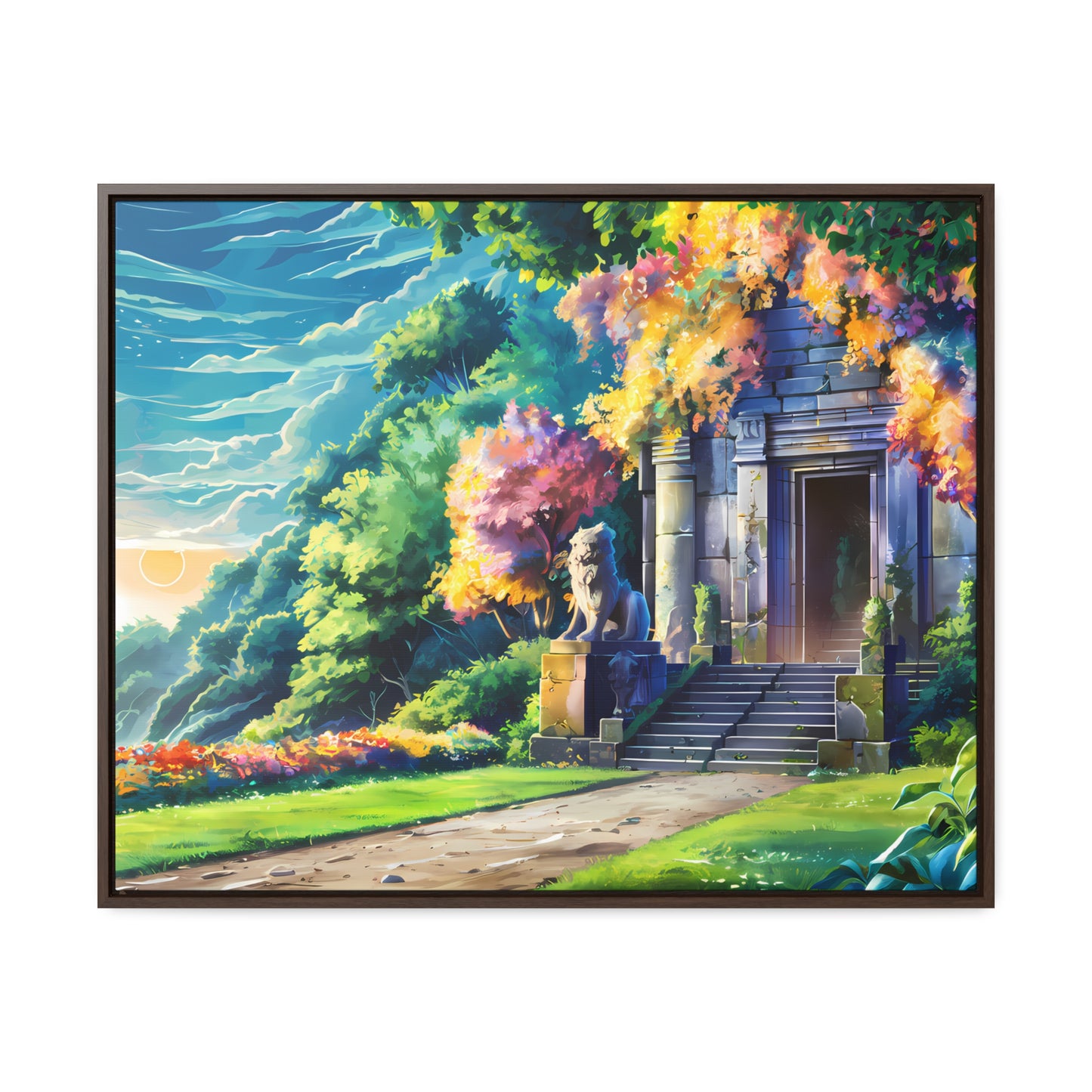 Sanctuary of the Forgotten Dawn - Gallery Canvas Wraps, Horizontal Frame