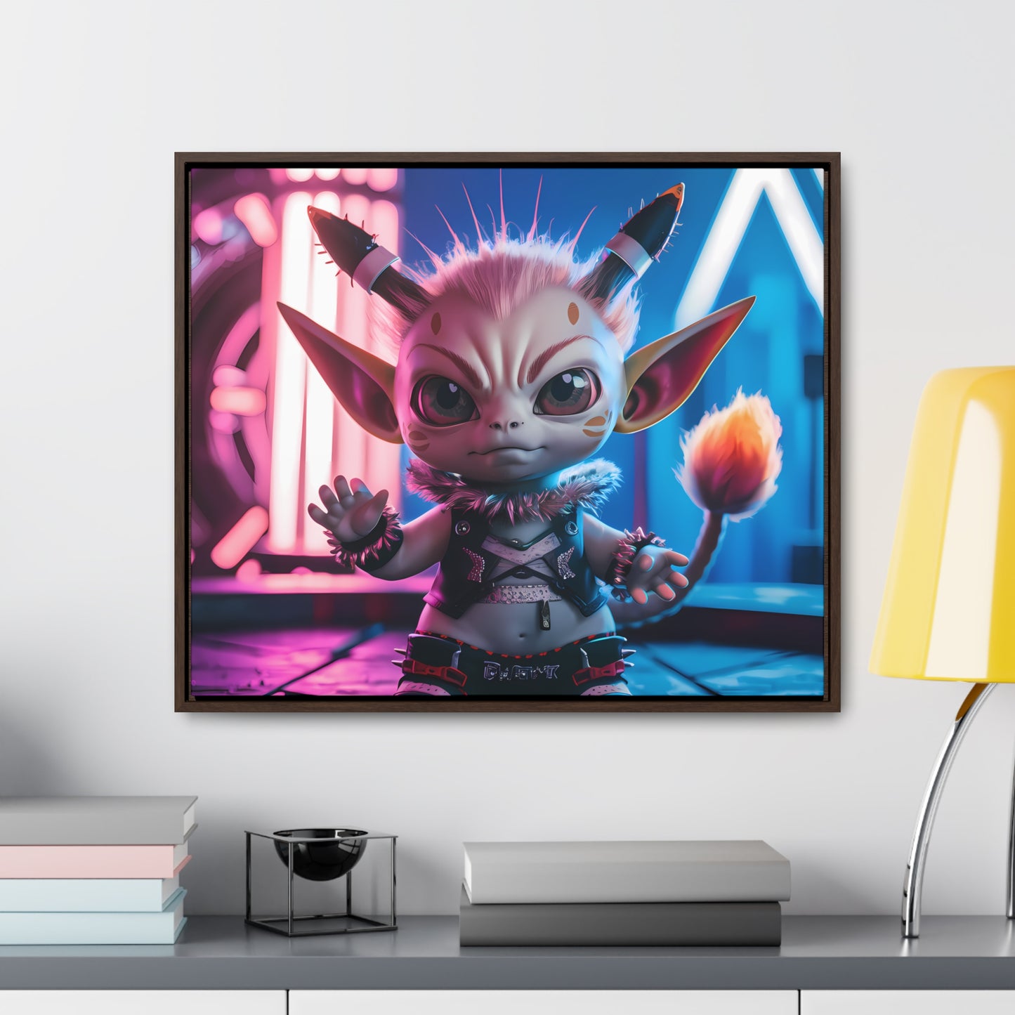 Neon Punk Guardian - Gallery Canvas Wraps, Horizontal Frame