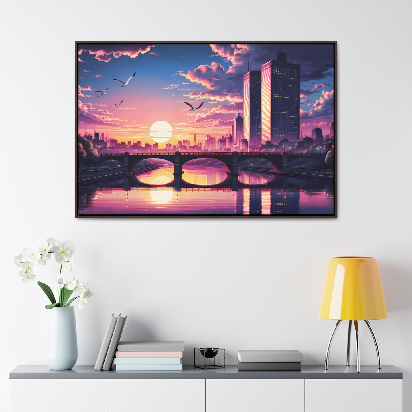 Twilight Reflections - Gallery Canvas Wraps, Horizontal Frame