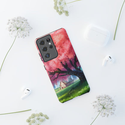 Idyllic Cherry Blossom and a Hut - Smartphone Tough Cases