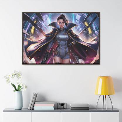 Commander of the Neon Storm - Gallery Canvas Wraps, Horizontal Frame