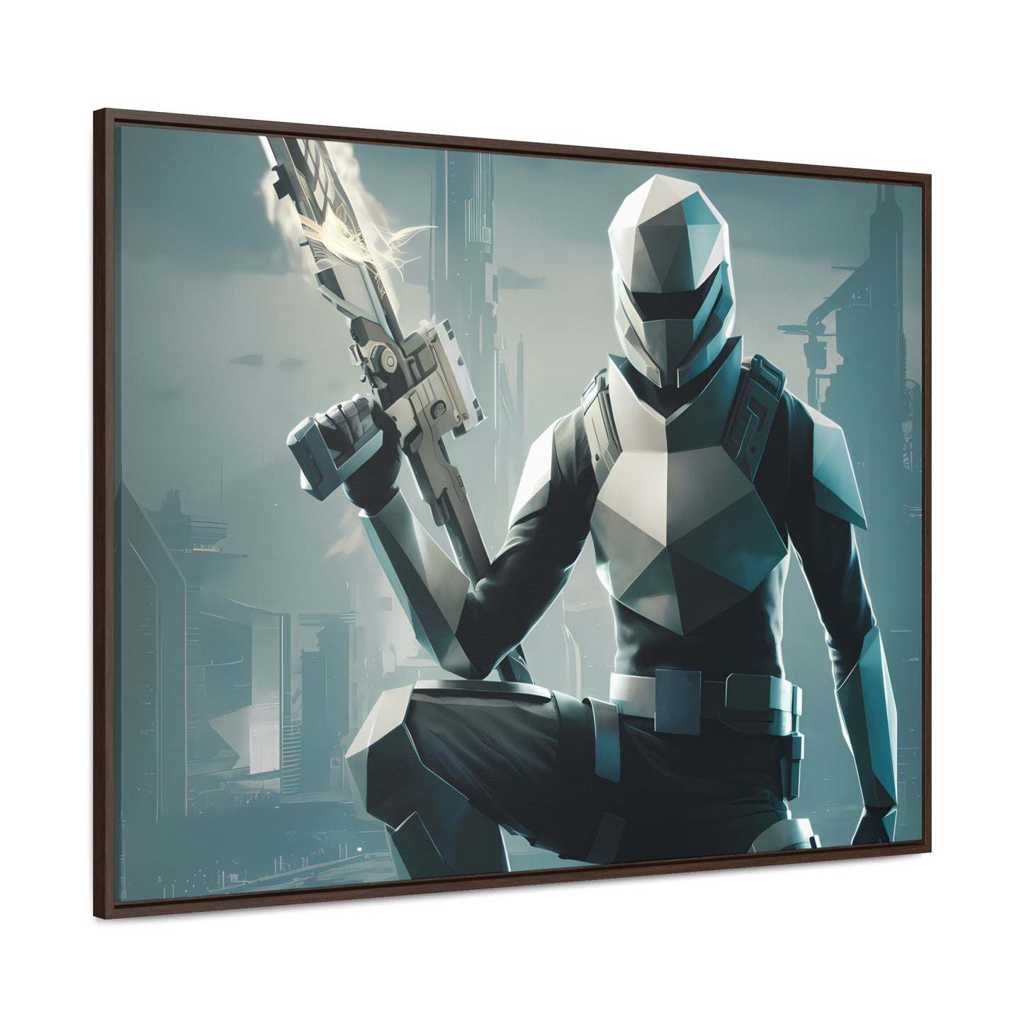 Guardian of the Futuristic Citadel - Gallery Canvas Wraps, Horizontal Frame