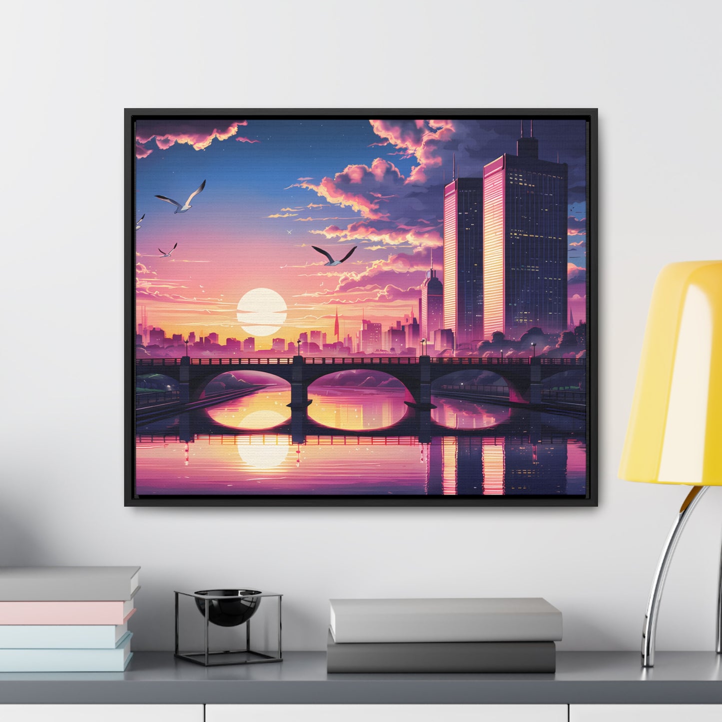 Twilight Reflections - Gallery Canvas Wraps, Horizontal Frame