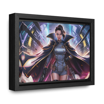 Commander of the Neon Storm - Gallery Canvas Wraps, Horizontal Frame