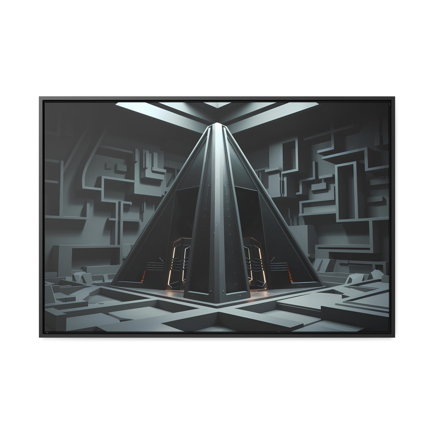 Sanctum of the Obsidian Pyramid - Gallery Canvas Wraps, Horizontal Frame