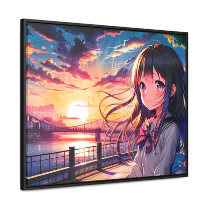 Sunset Reflections: A Silent Promise - Gallery Canvas Wraps, Horizontal Frame