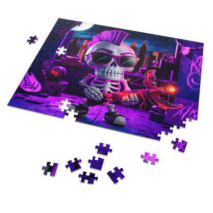 Punk Skull Archer in Neon City - Jigsaw Puzzle (30, 110, 252, 500,1000-Piece)