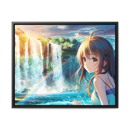 Whispers of the Waterfall - Gallery Canvas Wraps, Horizontal Frame