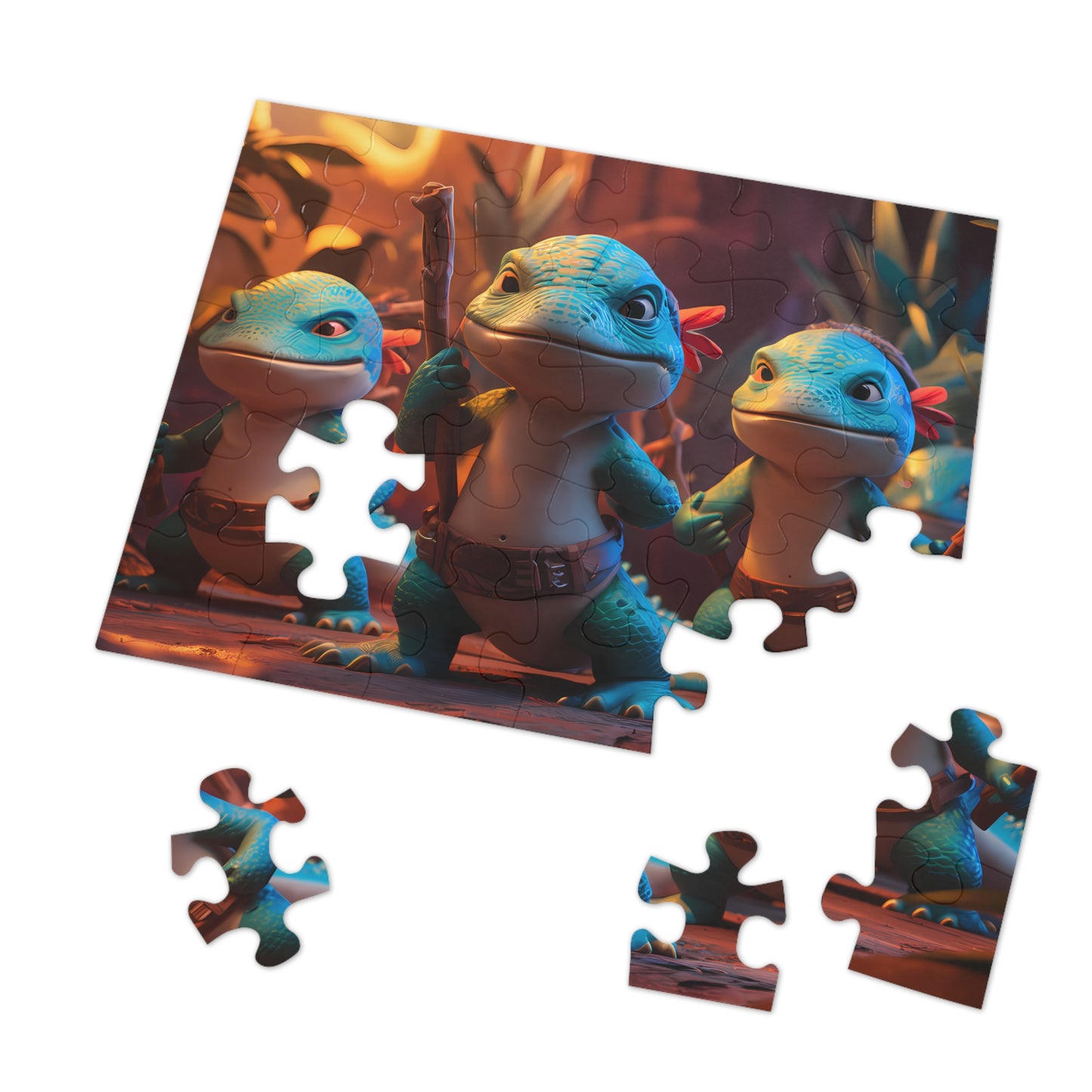 Lizard Warriors Unite - Jigsaw Puzzle (30, 110, 252, 500,1000-Piece)