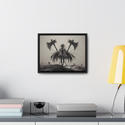 "Abyssal Valkyrie" - Gallery Canvas Wraps, Horizontal Frame