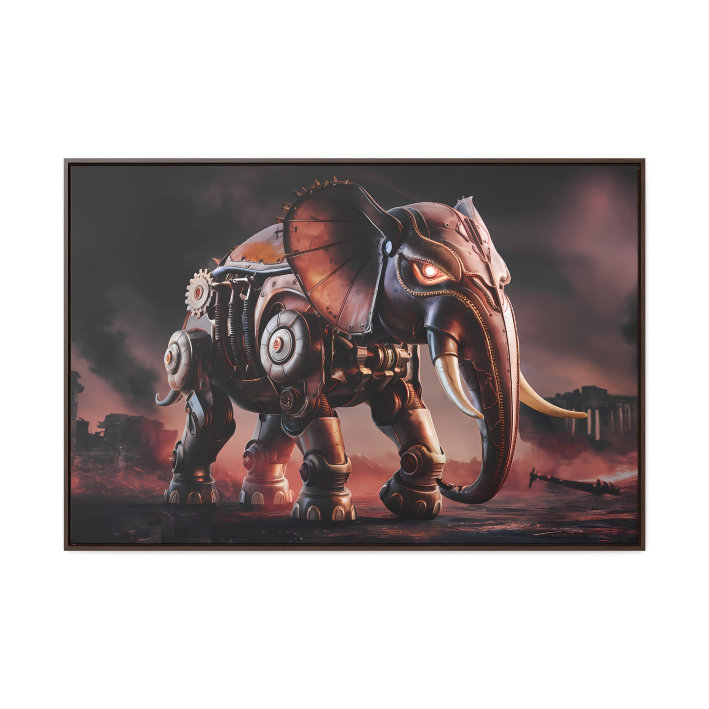 "Mechanized Titan of the Wasteland" - Gallery Canvas Wraps, Horizontal Frame