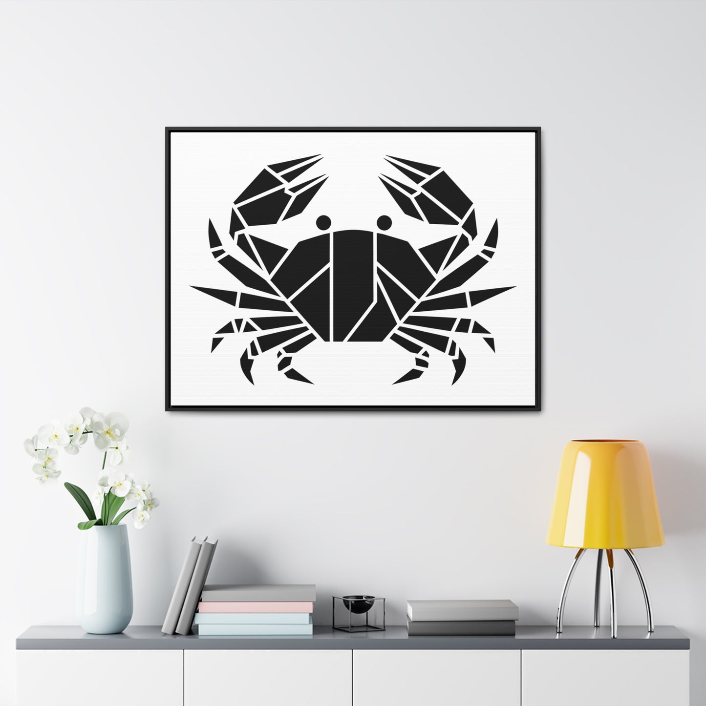 Geometric Crab Design - Gallery Canvas Wraps, Horizontal Frame