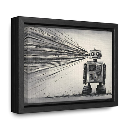 Echoes of the Machine Mind - Gallery Canvas Wraps, Horizontal Frame